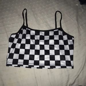 Checkered crop top